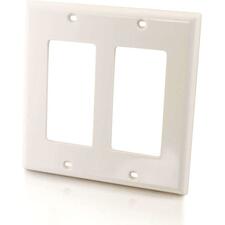 C2G Decora-Style Faceplate 2-gang - White - 1