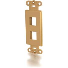 C2G 2 Socket Decorative Multimedia Keystone Insert 2 x Total Number of Socket(s) - Ivory - 1