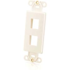 C2G 2 Socket Decorative Multimedia Keystone Insert 2 x Total Number of Socket(s) - White - 1