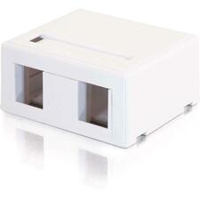 C2G 2-Port Keystone Jack Surface Mount Box - White 2 x Total Number of Socket(s) - White - 1 Each