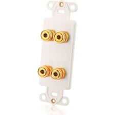 C2G 2 Pair Decorative Speaker Insert White - 1
