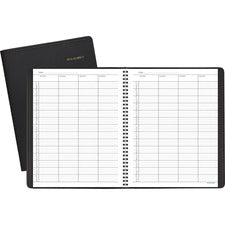 At-A-Glance 4-Person Undated Daily Appointment Book Julian Dates - Daily - 1 Year - January to December - 7:00 AM to 8:45 PM - Quarter-hourly - 1 Day Single Page Layout - 8 1/2" x 11" Sheet Size - Wire Bound - Black - Simulated Leather - Perforated Corner