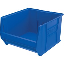 Akro-Mils Super-Size AkroBin Storage Bin Internal Dimensions: 16.56" Width x 16.87" Depth x 11.37" Height - External Dimensions: 18.4" Width x 20" Depth x 12" Height - 300 lb - Heavy Duty - Stackable - Polymer - Blue - 1 Each