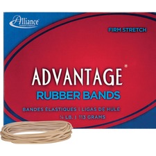 Alliance Rubber Advantage Rubber Bands Size: #19 - 3.5" Length x 0.1" Width - Stretchable, Elastic - Natural Crepe - 312 / Box