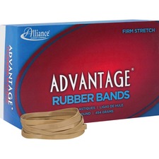 Alliance Rubber Advantage Rubber Bands Size: #64 - 3.5" Length x 0.3" Width - Natural - 320 / Box
