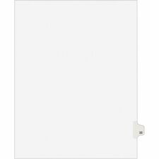 Avery® Individual Legal Exhibit Dividers - Avery Style 1 Printed Tab(s) - Digit - 22 - 1 Tab(s)/Set - 8.5" Divider Width x 11" Divider Length - Letter - White Paper Divider - Paper Tab(s) - 20% Recycled - Reinforced Tab, Rip Proof, Unpunched - 25 / Pa