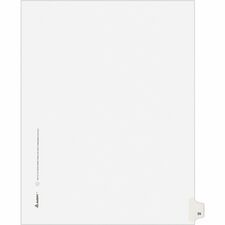 Avery® Individual Legal Exhibit Dividers - Avery Style 1 Printed Tab(s) - Digit - 25 - 1 Tab(s)/Set - 8.5" Divider Width x 11" Divider Length - Letter - White Paper Divider - Paper Tab(s) - 20% Recycled - Reinforced Tab, Rip Proof, Unpunched - 25 / Pa