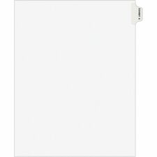 Avery® Individual Legal Exhibit Dividers - Avery Style 1 Printed Tab(s) - Character - K - 8.5" Divider Width x 11" Divider Length - Letter - White Paper Divider - Paper Tab(s) - 20% Recycled - Reinforced Tab, Rip Proof, Unpunched - 25 / Pack