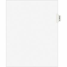 Avery® Individual Legal Exhibit Dividers - Avery Style 1 Printed Tab(s) - Character - M - 8.5" Divider Width x 11" Divider Length - Letter - White Paper Divider - Paper Tab(s) - 20% Recycled - Reinforced Tab, Rip Proof, Unpunched - 25 / Pack