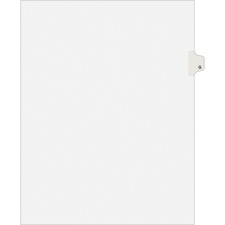 Avery® Individual Legal Exhibit Dividers - Avery Style 25 x Divider(s) - Printed Tab(s) - Character - G - 1 Tab(s)/Set - 8.5" Divider Width x 11" Divider Length - Letter - White Paper Divider - White Tab(s) - 20% Recycled - Reinforced Tab, Rip Proof,