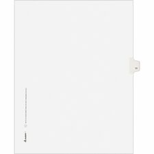 Avery® Individual Legal Exhibit Dividers - Avery Style - Unpunched 25 x Divider(s) - 25 Printed Tab(s) - Digit - 11 - 1 Tab(s)/Set - 8.5" Divider Width x 11" Divider Length - Letter - White Paper Divider - White Tab(s) - 20% Recycled - Reinforced Tab,