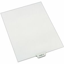 Avery® Individual Bottom Tab Legal Dividers 25 x Divider(s) - Bottom Tab(s) - Exhibit R - 1 Tab(s)/Set - 8.5" Divider Width x 11" Divider Length - Letter - 8.50" Width x 11" Length - White Paper Divider - 20% Recycled - 25 / Pack