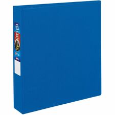 Avery® Heavy-duty Binder - One-Touch Rings - DuraHinge 1 1/2" Binder Capacity - Letter - 8 1/2" x 11" Sheet Size - 400 Sheet Capacity - 1.50" Ring(s) - Fastener(s): Ring - Pocket(s): 4, Internal - Polypropylene - Blue - Recycled - Pocket, Heavy Duty,