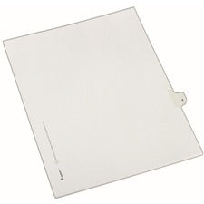 Avery® Individual Legal Dividers Allstate(R) Style, Letter Size, Side Tab #9 (82207) 25 x Divider(s) - Side Tab(s) - 9 - 1 Tab(s)/Set - 8.5" Divider Width x 11" Divider Length - Letter - White Paper Divider - Clear Tab(s) - 20% Recycled