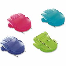 Advantus Brightly Colored Panel Wall Clips Standard - 40 Sheet Capacity - Assorted - Plastic - 4 / Pack