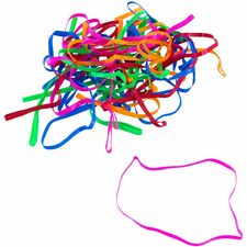 Conserve PlastiBands 4 1/4" 100 Pack ASSORTED Colors (SF-6000) 4.3" Length - Latex-free, Strong - Polyurethane - Assorted - 100 / Box