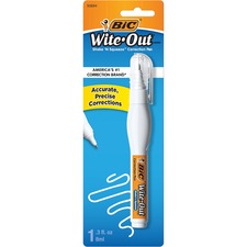 BIC Shake 'n Squeeze Correction Pen, White Tip Applicator - 8 mL - White - 1 / Pack