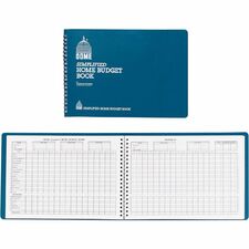 Dome Simplified Home Budget Book 64 Sheet(s) - Wire Bound - 10.50" x 7.50" Sheet Size - White - White Sheet(s) - Blue Cover - Recycled - 1 Each