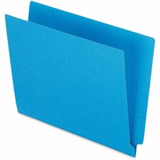 Pendaflex Letter Recycled End Tab File Folder 8 1/2" x 11" - 3/4" Expansion - 11 pt. - 2 Plys - Blue - Heavyweight Cover, Reinforced Tab - 10% Recycled - 100 / Box