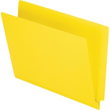 Pendaflex Letter Recycled End Tab File Folder 8 1/2" x 11" - 3/4" Expansion - 11 pt. - 2 Plys - Yellow - Heavyweight Cover, Reinforced Tab - 10% Recycled - 100 / Box
