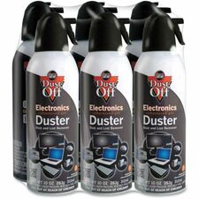 Falcon Dust-Off Compressed Gas Duster Ozone-safe, Moisture-free - Black - 6 / Pack