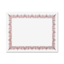 Geographics Gold Seal Parchment Certificates 24 lb Basis Weight - 8.5" Width x 11" Length - Inkjet, Laser Compatible - Red with Red Border - Parchment Paper - 25 / Pack