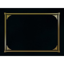 Geographics Letter, A4 Recycled Certificate Holder 8 1/2" x 11" , 10" x 8" , 8 17/64" x 11 11/16" - Linen - Black - Die-cut, Embossed - 30% Recycled - 6 / Pack