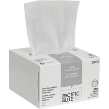 Pacific Blue Basic AccuWipe Recycled Disposable Delicate Task Wipers For Precision Part, Instrument, Lens - Absorbent, Soft, Non-abrasive, Disposable, Streak-free - Fiber - White - 280 / Box