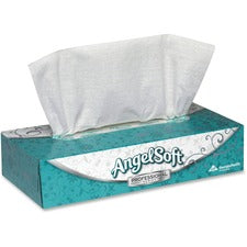 Angel Soft Professional Series Premium Facial Tissue 2 Ply - 8.85" Width x 7.65" Length - White - Fiber/ - 100 / Box