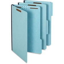 Pendaflex 1/3 Tab Cut Legal Recycled Classification Folder 8 1/2" x 14" - 1" Expansion - 2 Fastener(s) - 2" for Folder - Top Tab Location - Assorted Tab Position - 25 pt. - Pressboard - Blue - Tyvek Tape Spine, Heavy Duty, Durable - 60% Recycled - 25 / Bo