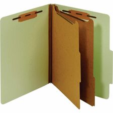 Pendaflex Letter Recycled Classification Folder 8 1/2" x 11" - 1" for Folder - 2 Divider(s) - 25 pt. - Pressboard, Tyvek - Green - Reinforced, Tyvek Tape Spine - 60% Recycled - 1 Each