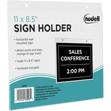 Golite nu-dell Sign Holder Support 11" x 8.50" Media - Horizontal - Plastic - Clear - 1 Each