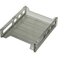 Officemate Front Load Letter Tray 12.50" Height x 10.50" Width x 2.87" Depth - Desktop - Stackable, Durable - Smoke - 1 Each