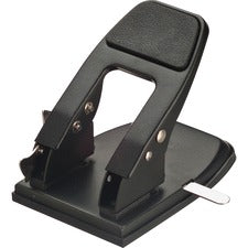Officemate 90082 Heavy Duty 2-Hole Punch with Padded Handle, 50 Sheet Capacity 2 Punch Head(s) - 50 Sheet of 20lb Paper - 1/4" Punch Size - Steel - 6.8" Width x 5" Height - Black