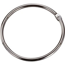 Officemate Loose-Leaf Book Rings 3" Diameter - Silver - Metal - 10 / Box