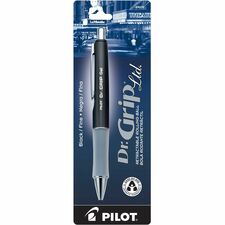 Pilot Dr. Grip Retractable Gel Rollerball Pens 0.7 mm Fine Pen Point - Refillable - Retractable - Black Ink - Gel-based - Charcoal Gray Barrel - 1 Each