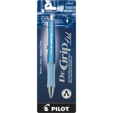 Pilot Dr. Grip Retractable Gel Rollerball Pens 0.7 mm Fine Pen Point - Refillable - Retractable - Black Ink - Gel-based - Ice Blue Barrel - 1 Each