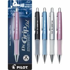 Pilot Dr. Grip Retractable Gel Rollerball Pens 0.7 mm Fine Pen Point - Refillable - Retractable - Black Ink - Gel-based - Assorted Barrel - 1 Each