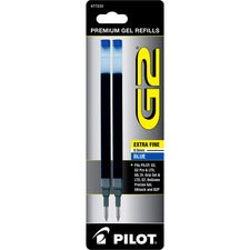 Pilot G2 Premium Gel Ink Pen Refills 0.50 mm , Extra Fine Point - Blue Ink - Smear Proof - 2 / Pack