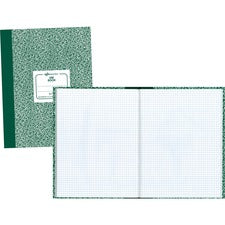 Rediform Lab Composition Notebook 60 Sheets - Sewn - 7 7/8" x 10 1/8" Sheet Size - White Paper - Green Marble Cover - Recycled - 1 Each