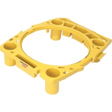Rubbermaid Commercial Brute Rim Caddy 26.50" Width x 6.75" Depth x 32.50" Height - Yellow - 1 Each
