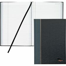 TOPS Royal Executive Business Notebooks 96 Sheets - Spiral - 20 lb Basis Weight - 8 1/4" x 11 3/4" Sheet Size - White Paper - Gray Binding - Black, Gray Cover - Hard Cover, Ribbon Marker, Heavyweight, Index Sheet - 1 Each