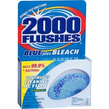 WD-40 2000 Flushes Blue/Bleach Bowl Cleaner Tablets For Toilet Bowl - Concentrate - 3.50 oz (0.22 lb) - 1 Each