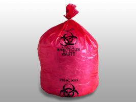 High-Density Red Infectious Waste Liner - Size: 31 X 43 - Red - Guage: 17 mic