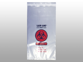 Clear Adhesive Closure Tamper-Evident 3 Wall Specimen Transfer Bag - Size: 6 X 10 - Clear - Guage: 2 mil
