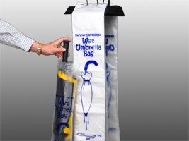 Medium Umbrella Bag - Size: 7 X 24 + 1 1/2 LP - Clear - Guage: .7 mil