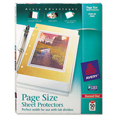 Top-Load Poly 3-Hole Punched Sheet Protectors, Letter, Diamond Clear, 50/Box Top-Load Poly 3-Hole Punched Sheet Protectors, Letter, Diamond Clear, 50/Box