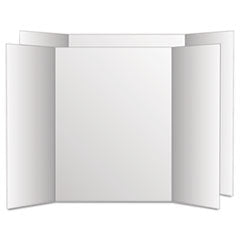 Two Cool Tri-Fold Poster Board, 28 x 40, White/White, 12/Carton