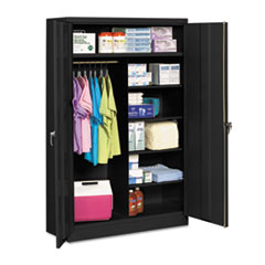 Jumbo Combination Steel Storage Cabinet, 48w x 24d x 78h, Black
