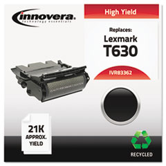 Compatible Lexmark 12A7362 (T63X) Toner, 21,000 Yield, Black